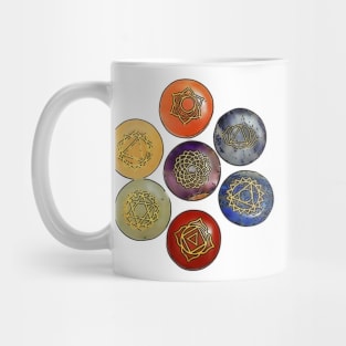 Chakra, reiki stones and symbols Mug